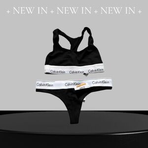 Calvin Klein Black and White Logo Lingerie Set